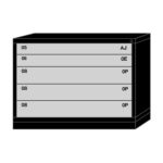 lyon modular drawer cabinet bench height extra wide 5 drawers 354530000B