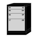 lyon modular drawer cabinet bench height slender wide 4 drawers 352230000A