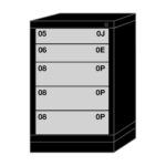 lyon modular drawer cabinet bench height slender wide 5 drawers 352230000B