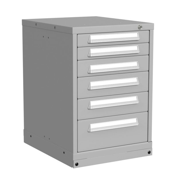 Lyon Modular Drawer Cabinet Bench Height Slender Wide 6 Drawers 3522301002 Angle View