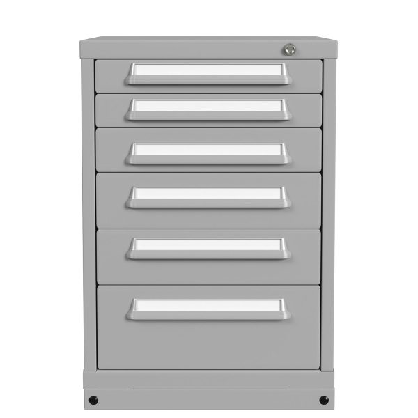 Lyon Modular Drawer Cabinet Bench Height Slender Wide 6 Drawers 3522301002 Front View