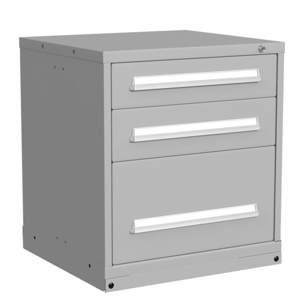 Lyon Modular Drawer Cabinet Bench Height Standard Wide 3 Drawers 3530301021 Angle View