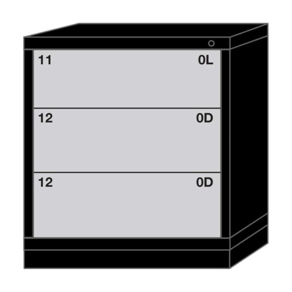 Lyon modular drawer cabinet bench height standard wide 3 drawers 3530301033