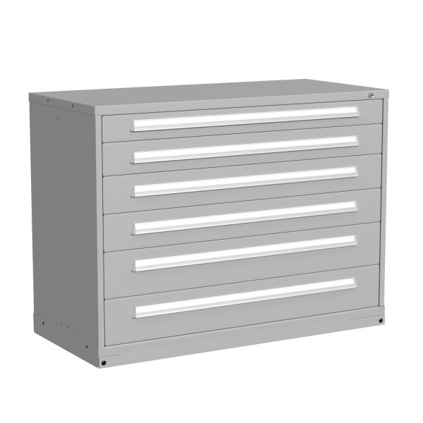 Lyon Modular Drawer Cabinet Counter Height Double Wide 6 Drawers 496030000C Angle View