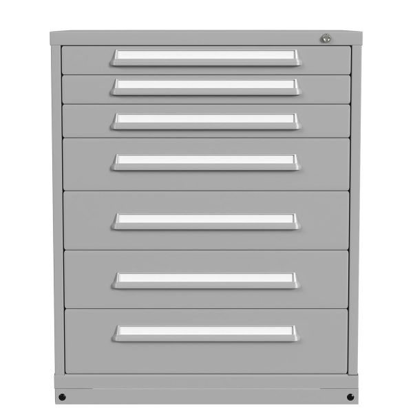 Lyon Modular Drawer Cabinet Counter Height Medium Wide 7 Drawers 493630000D Front View