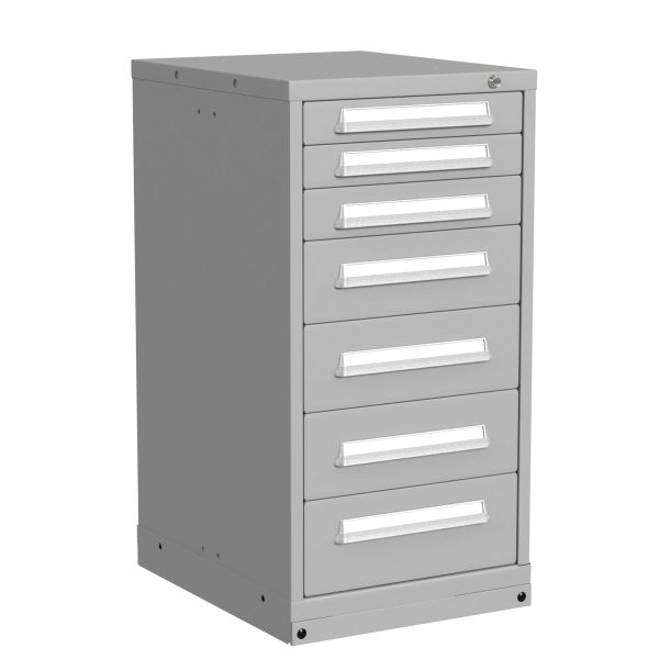 Lyon Modular Drawer Cabinet Counter Height Slender Wide 7 Drawers 492230000D Angle View