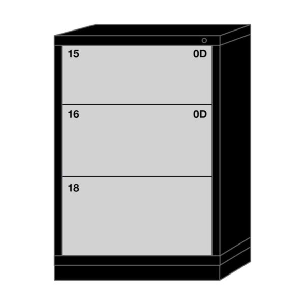 Lyon modular drawer cabinet counter height standard wide 3 drawers 4930301027