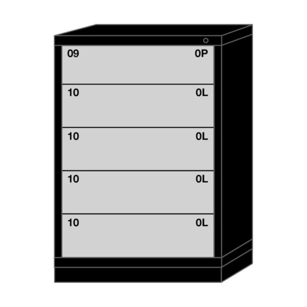 Lyon modular drawer cabinet counter height standard wide 5 drawers 4930301019