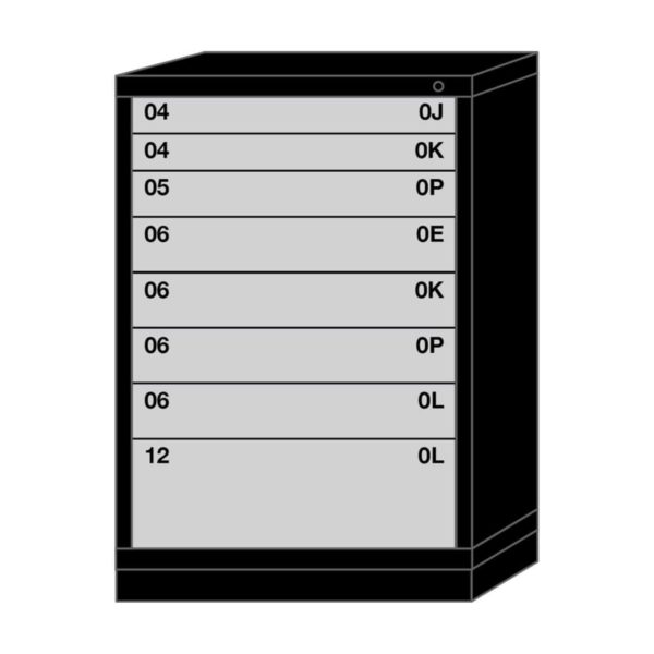 Lyon modular drawer cabinet counter height standard wide 8 drawers 4930301005
