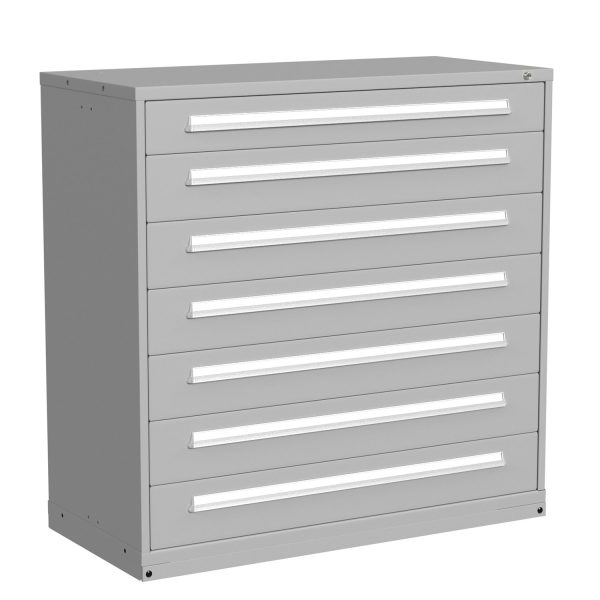 Lyon Modular Drawer Cabinet Eye Level Height Double Wide 7 Drawers 6860301015 Angle View