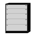 lyon modular drawer cabinet eye-level height extra wide 5 drawers 6845301017