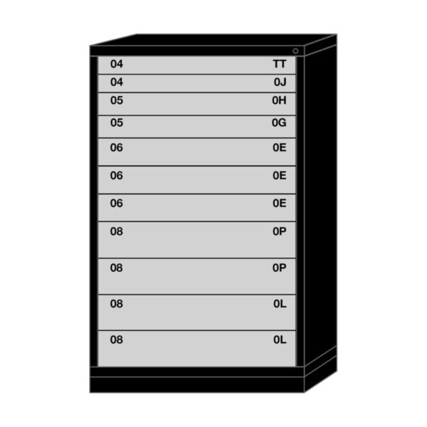 Lyon modular drawer cabinet eye-level height medium wide 11 drawers 683630000F
