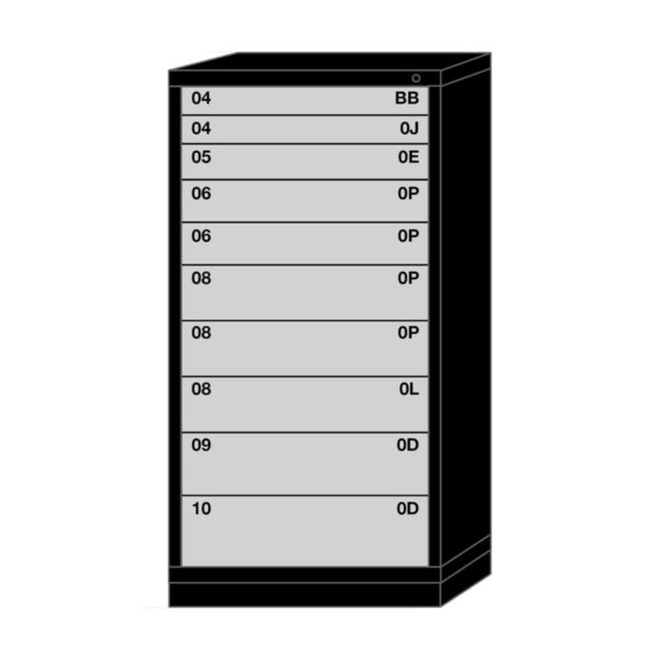 Lyon modular drawer cabinet eye-level height standard wide 10 drawers 683030000C