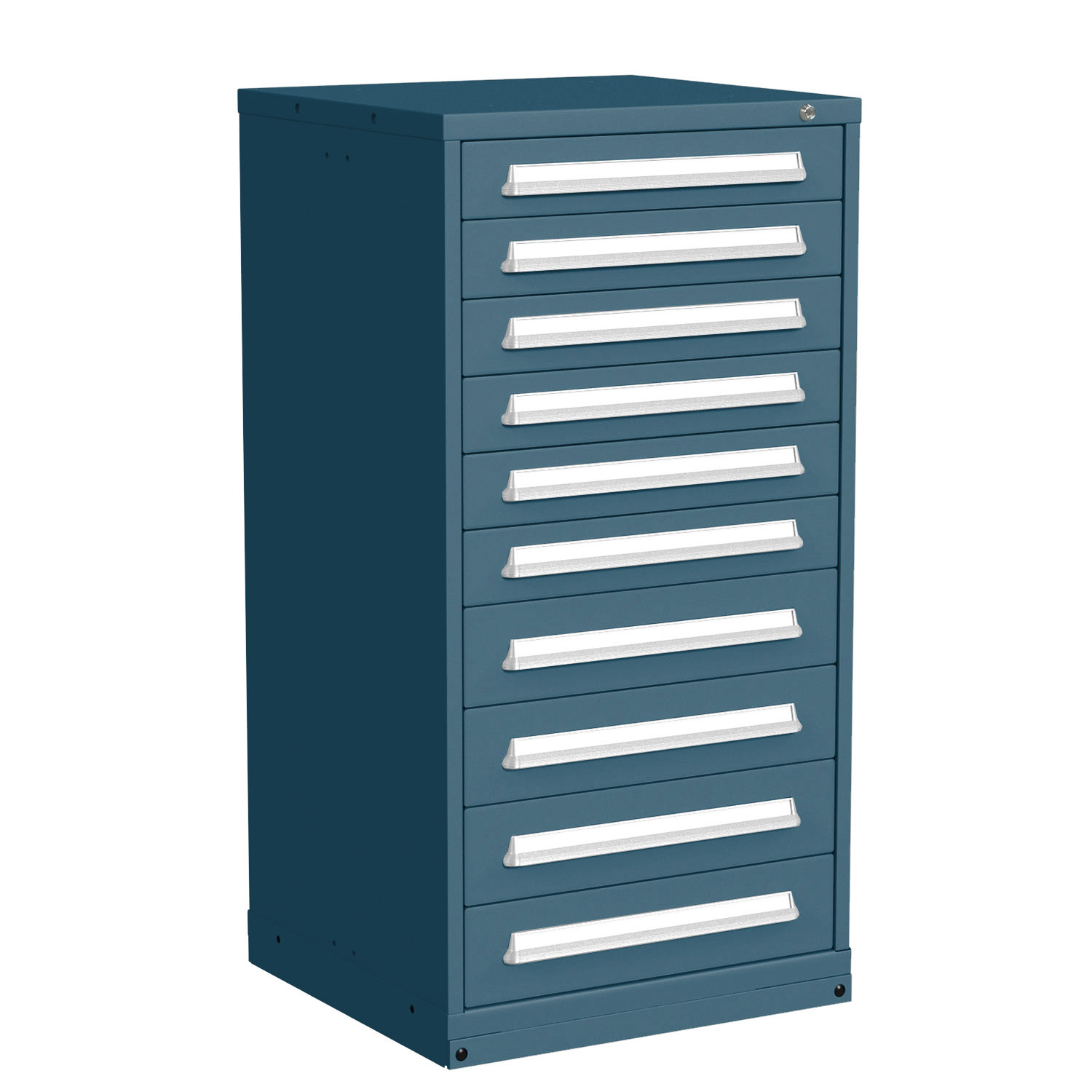 Quick Ship 10 Drawer Eye-Level Height Modular Cabinet - 30 inch wide (168  Compartments) - dark-sea-blue, image size:1500x1500