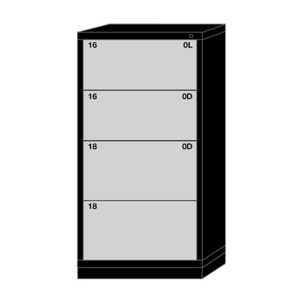 Lyon modular drawer cabinet eye-level height standard wide 4 drawers 6830301018
