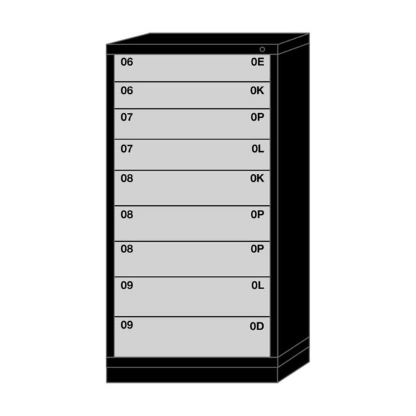Lyon modular drawer cabinet eye-level height standard wide 9 drawers 6830301011