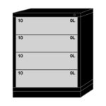 lyon modular drawer cabinet mid-range height standard wide 4 drawers 4030301004