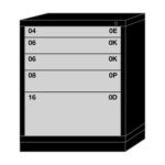 lyon modular drawer cabinet mid-range height standard wide 5 drawers 4030301003