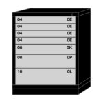 lyon modular drawer cabinet mid-range height standard wide 7 drawers 4030301007