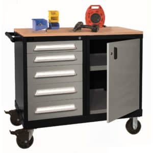 Lyon Modular Drawer Cabinet Mobile Workbench with Hardwood Top