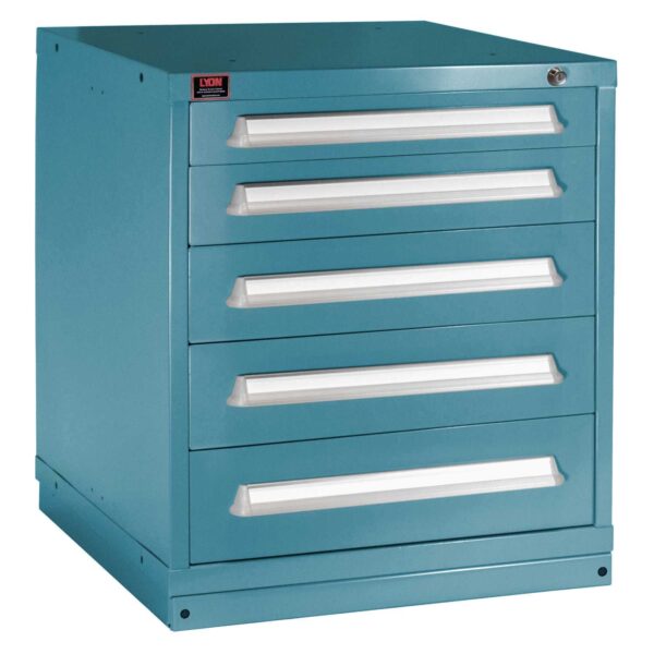 Lyon modular drawer cabinet standard wide bench height 5 drawer 353030000B Wedgewood Blue