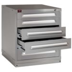 lyon modular drawer cabinet standard wide bench height 5 drawers multiple drawer access DDM353030000BIL