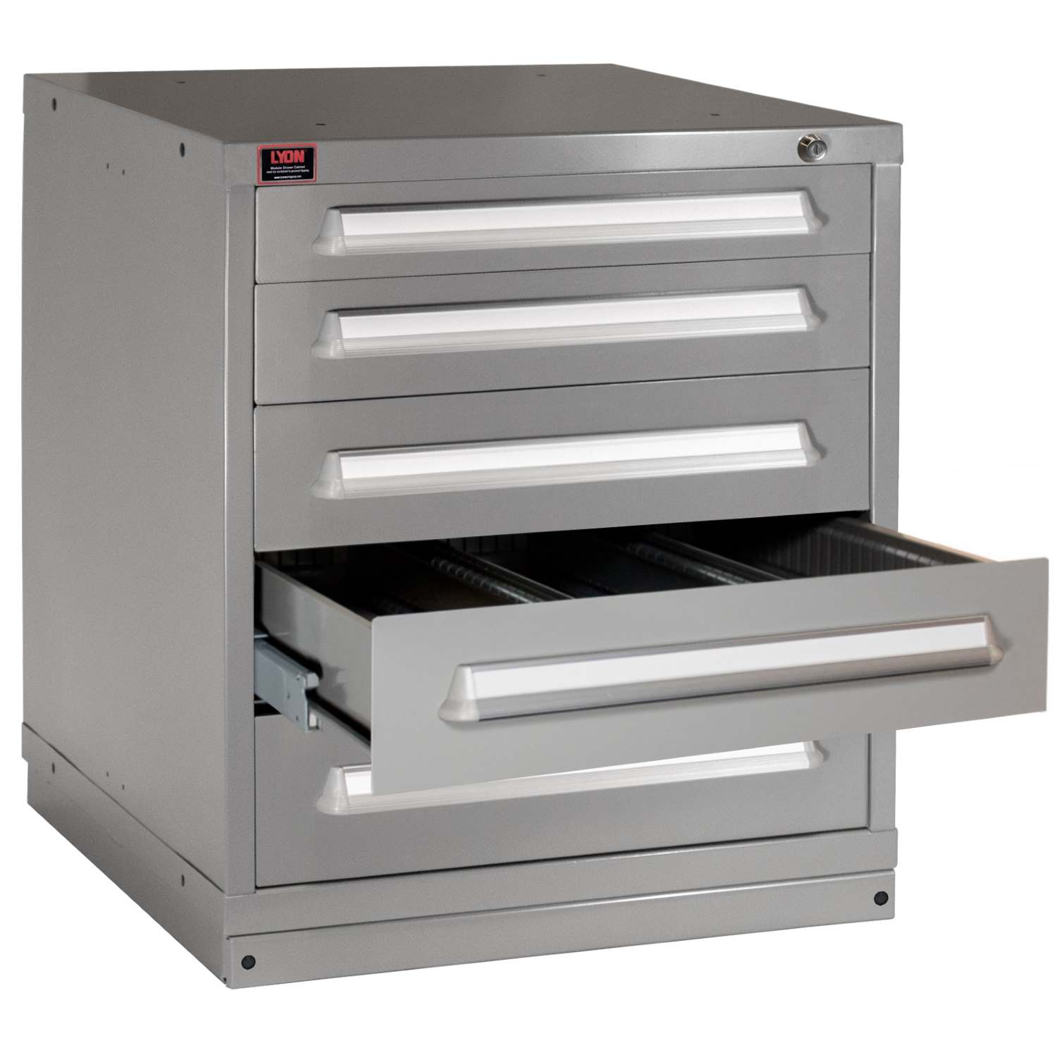 Cabinets with single drawer access allow only one drawer to be open at one time.