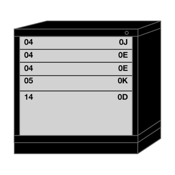 Lyon modular drawer cabinet table height standard wide 5 drawers 3130301011
