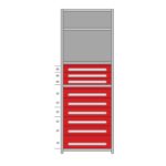 lyon modular drawers in 36 inch wide shelving 9 drawers starter J115035