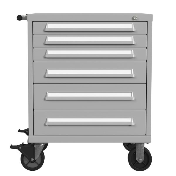 Lyon Modular Mobile Cabinet Bench Height Standard Wide 6 Drawers S3530301019 Front View