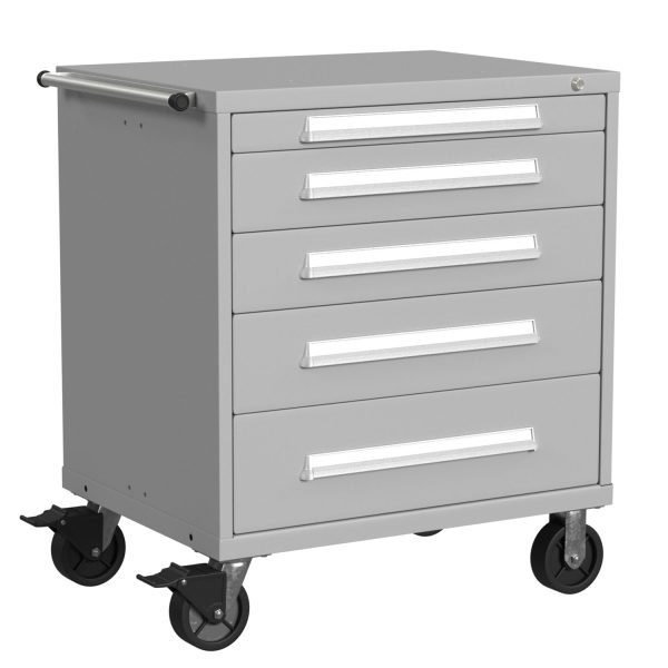 Lyon Modular Mobile Cabinet Mid-Range Height Medium Wide 5 Drawers S4036301021 Angle View