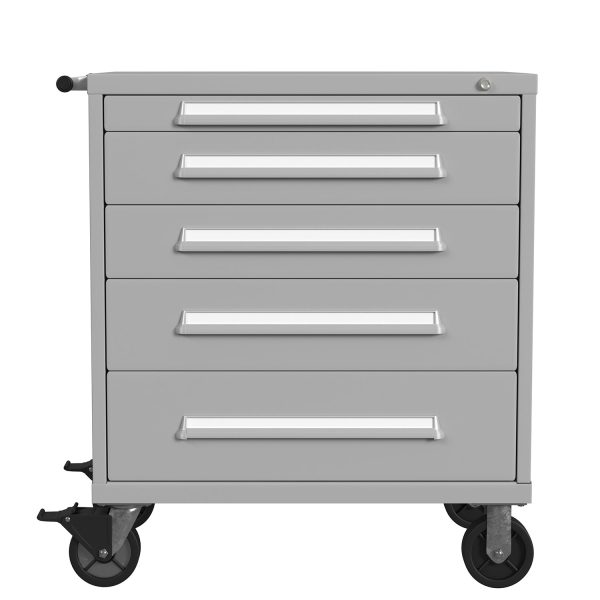 Lyon Modular Mobile Cabinet Mid-Range Height Medium Wide 5 Drawers S4036301021 Front View