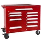Lyon modular mobile workbench with 10 latch-in latch-out drawers