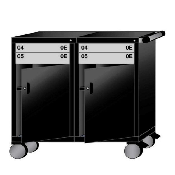 Lyon Modular Mobile Workstation 45"W Mid-Range Height with 4 Drawers