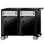 lyon modular mobile workstation 60 inch wide mid-range height with 4 drawers S403030W2003