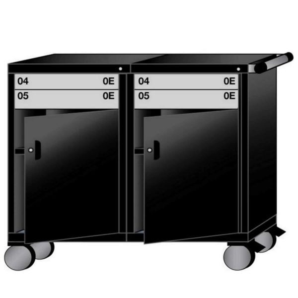 Lyon Modular Mobile Workstation 60"W Mid-Range Height with 4 Drawers