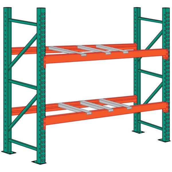 Pallet Racking with Front-to-Back Supports