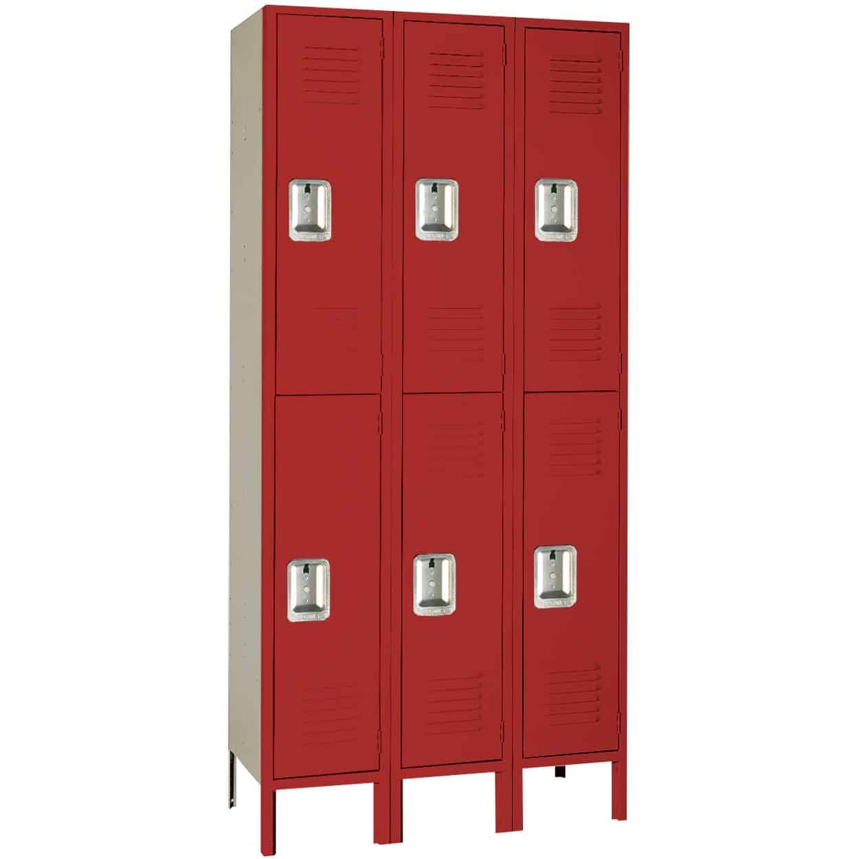 C52223 Double Tier Metal Locker 3 Wide PDQ Steel Locker Lyon