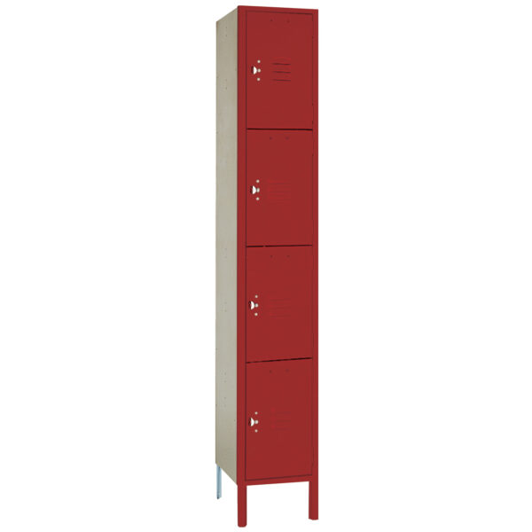 Lyon PDQ Four Tier Locker One Wide Red Baron