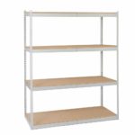 lyon record storage rack 4 level starter with particle board decking