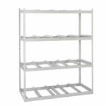 lyon record storage rack 4 level starter with support rails