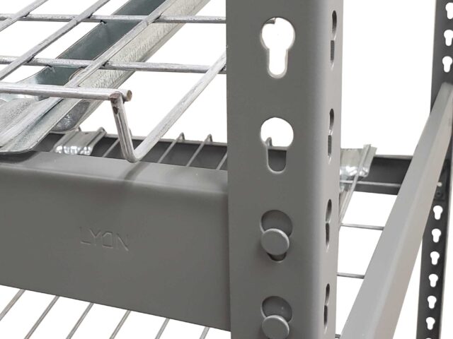 Lyon Rivet Rack Gravity Flow Rack Close Up