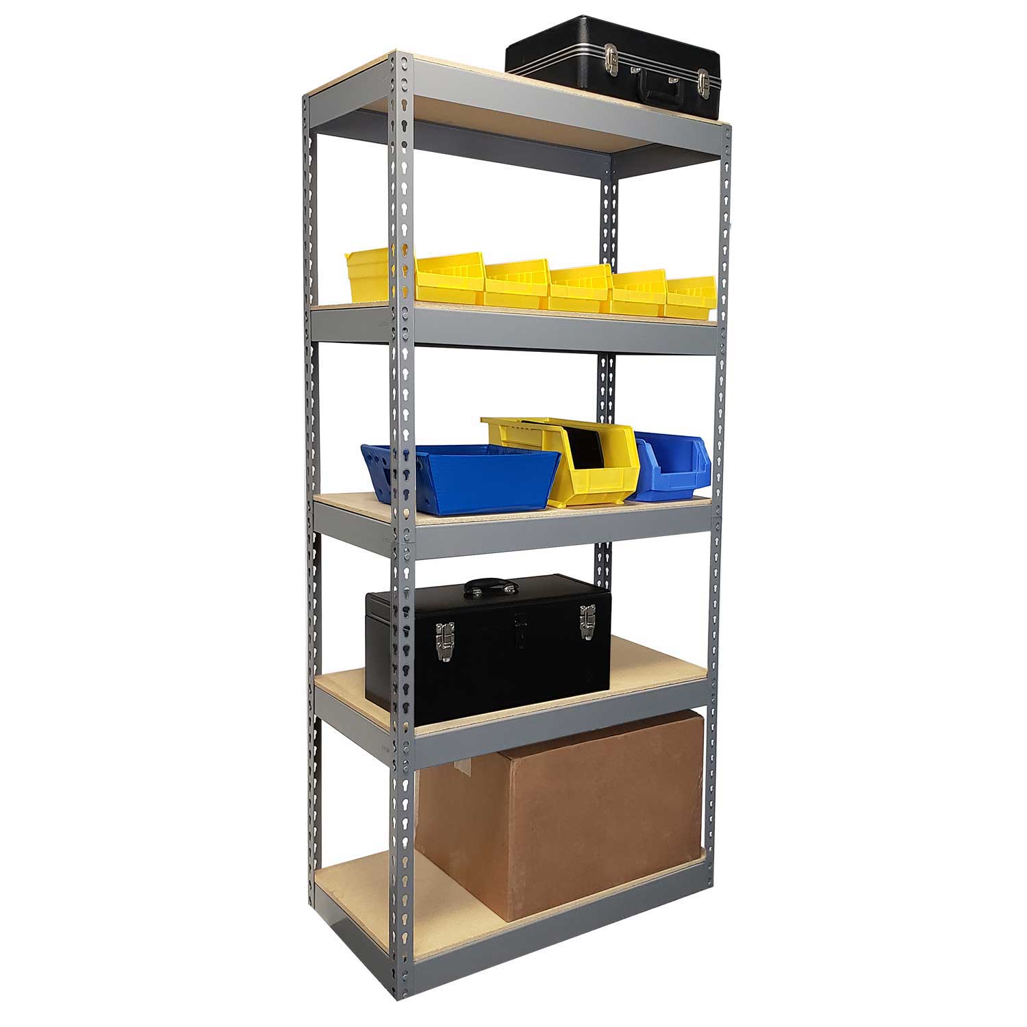 Lyon rivet rack with particle board and props