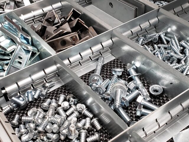 Lyon smaill parts storage organized modular drawer layout kits