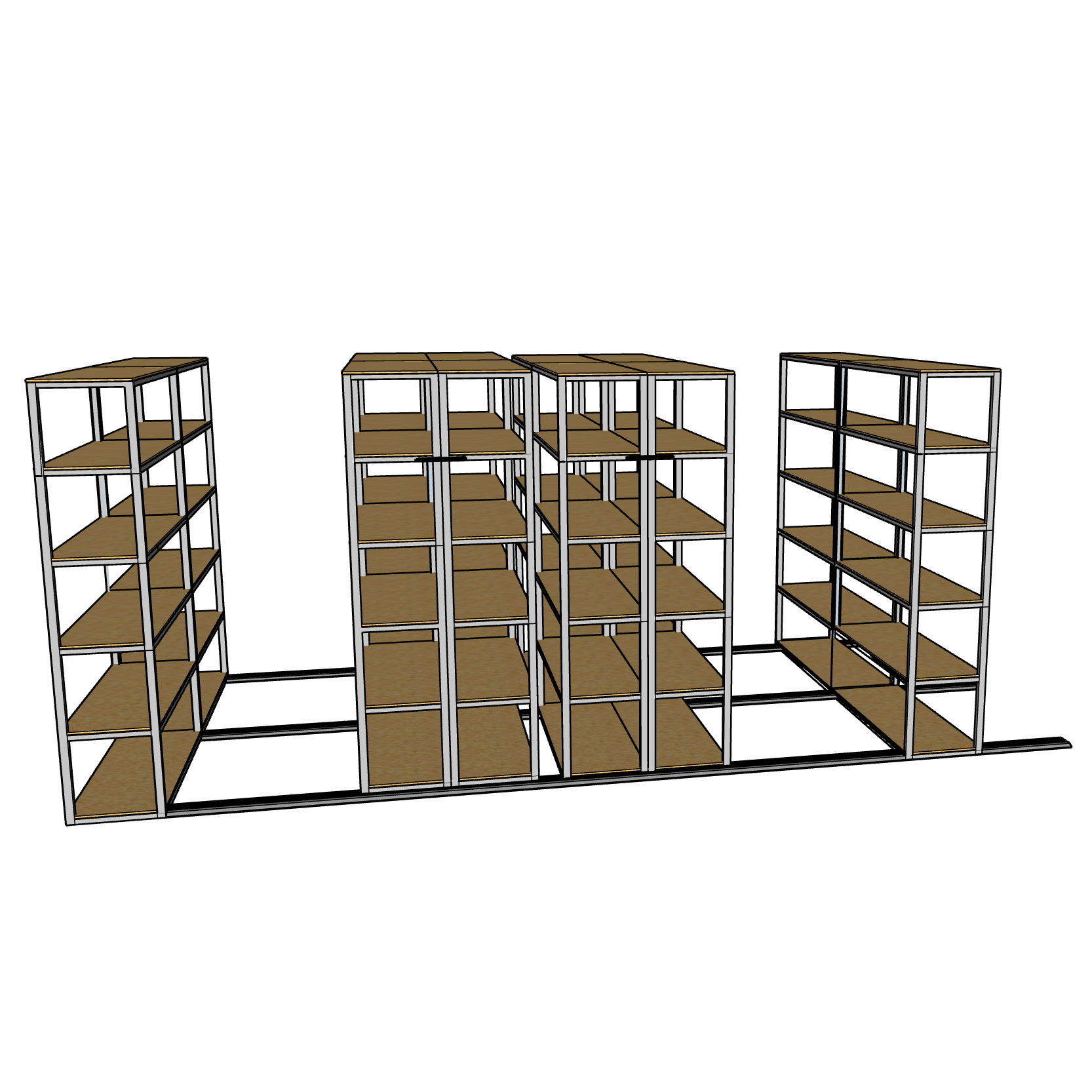 Medium Rivet Rack Mobile Shelving System | Lyon