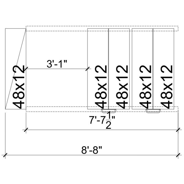 Small Rivet Rack Mobile Shelving System Elevation