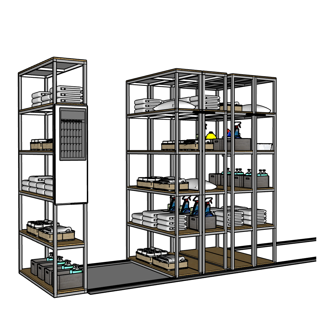 Small Rivet Rack Mobile Shelving System | Lyon (DDRRMCSM)