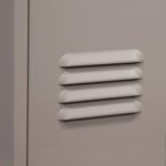 ValTec locker features four 6 inch louvers dove gray