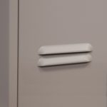 ValTec locker features two 6 inch louvers dove gray